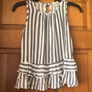 Ruffled sleeveless top